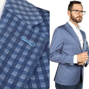 7 Downie St Sport Jacket - DALLAS Blue Check